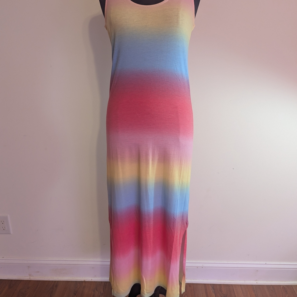 Zenana Outfitters Rainbow Maxi Dress